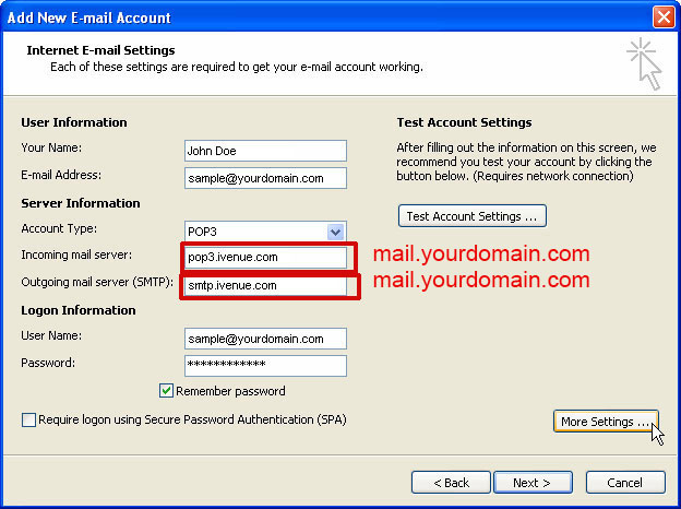 Email Settings